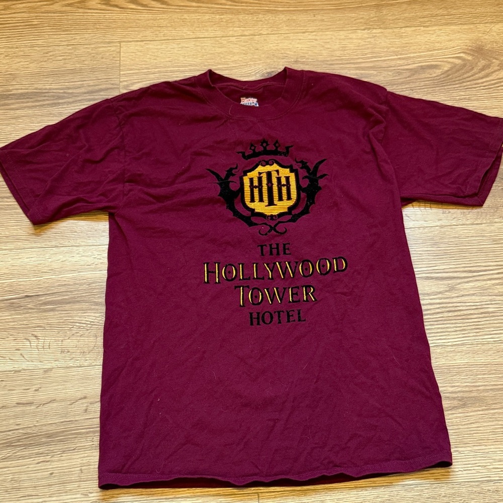 The Hollywood Tower Hotel Maroon T-Shirt